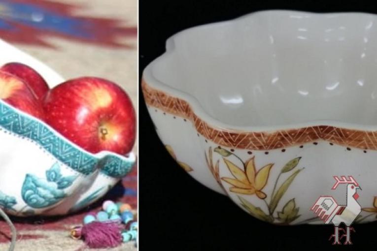 کاسه بشقاب صفوی گروه هنری هیواسرامیک ( سفال هیوا )