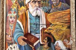 نقاشی قهوه خانه شخصیت های شاهنامه